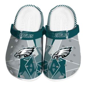Philadelphia Eagles Geometric Background Crocs Best selling