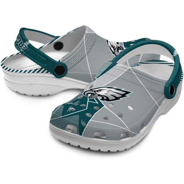 Philadelphia Eagles Geometric Background Crocs Latest Model