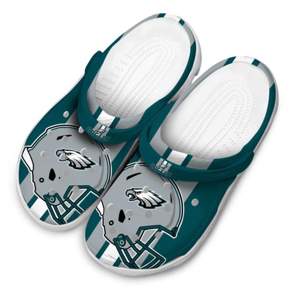 Philadelphia Eagles Helmet Stripes Crocs Trendy