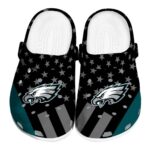 Philadelphia Eagles Stellar Stripes Theme Crocs Best selling
