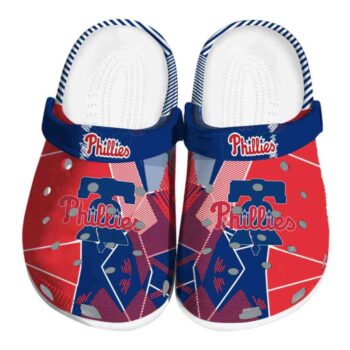 Philadelphia Phillies Geometric Background Crocs Best selling