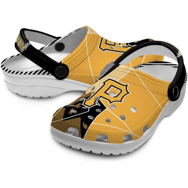 Pittsburgh Pirates Geometric Background Crocs Latest Model