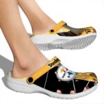 Pittsburgh Steelers Geometric Background Crocs Best selling