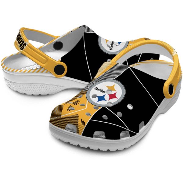 Pittsburgh Steelers Geometric Background Crocs Latest Model
