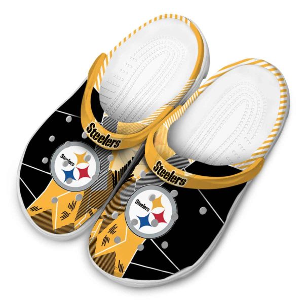 Pittsburgh Steelers Geometric Background Crocs Trendy