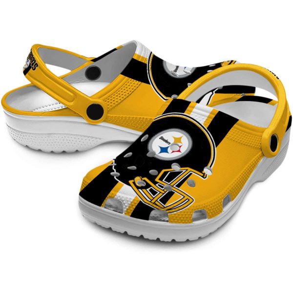 Pittsburgh Steelers Helmet Stripes Crocs Latest Model