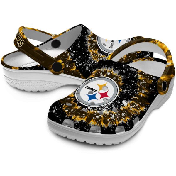 Pittsburgh Steelers Radiant Burst Effect Crocs Latest Model
