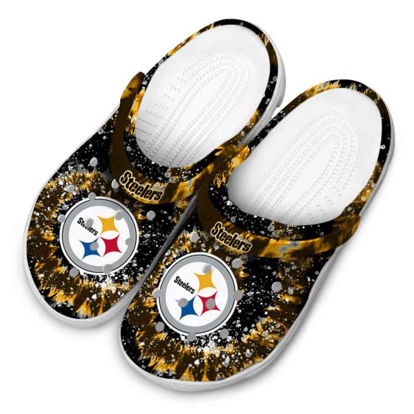 Pittsburgh Steelers Radiant Burst Effect Crocs Trendy