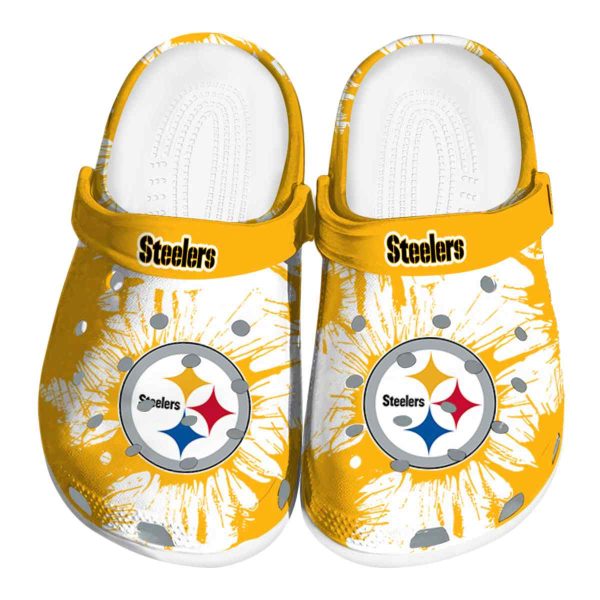 Pittsburgh Steelers Splatter Graphics Crocs Best selling