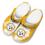 Pittsburgh Steelers Splatter Graphics Crocs Best selling