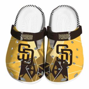 San Diego Padres Geometric Background Crocs Best selling