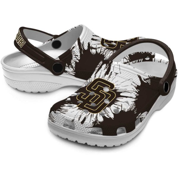 San Diego Padres Splatter Graphics Crocs Latest Model