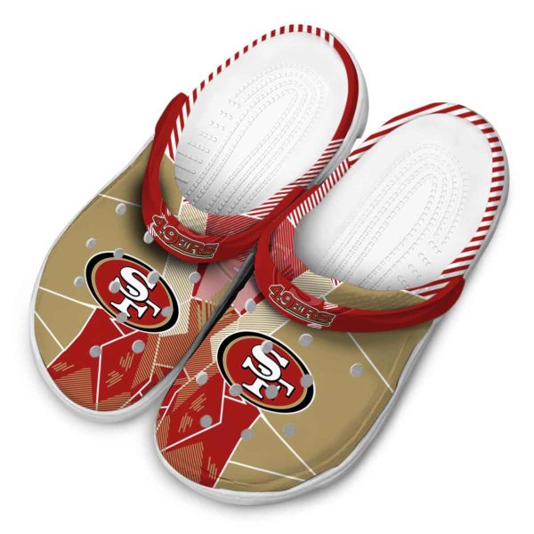 San Francisco 49ers Geometric Background Crocs Trendy