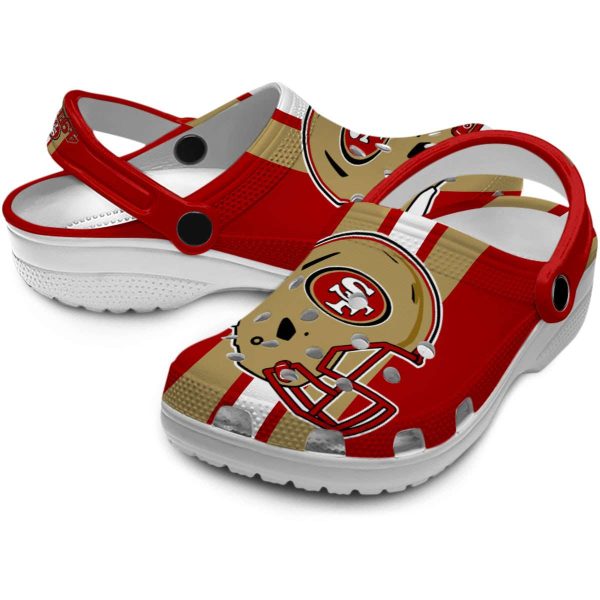 San Francisco 49ers Helmet Stripes Crocs Latest Model