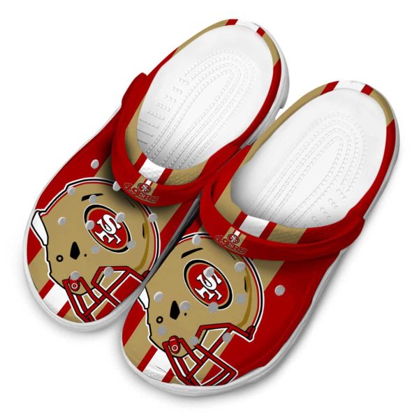 San Francisco 49ers Helmet Stripes Crocs Trendy