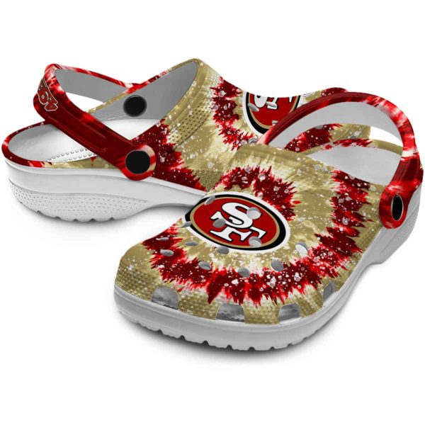 San Francisco 49ers Radiant Burst Effect Crocs Latest Model