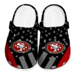 San Francisco 49ers Stellar Stripes Theme Crocs Best selling