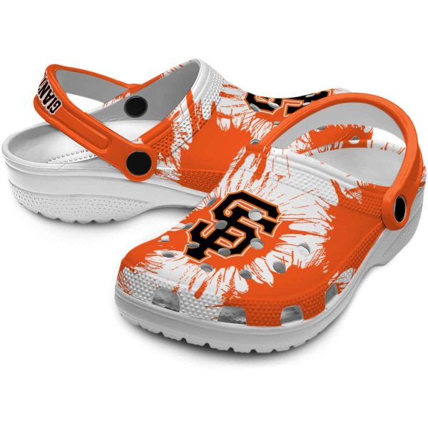 San Francisco Giants Splatter Graphics Crocs Latest Model
