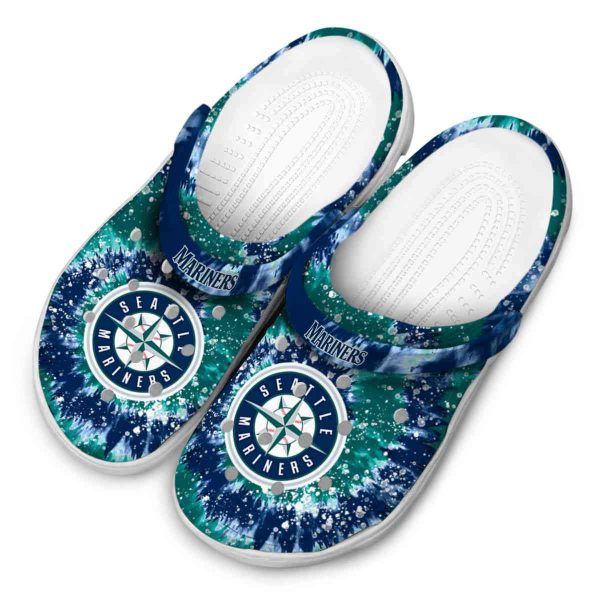Seattle Mariners Radiant Burst Effect Crocs Trendy