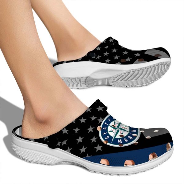 Seattle Mariners Stellar Stripes Theme Crocs High quality
