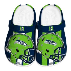 Seattle Seahawks Helmet Stripes Crocs Best selling
