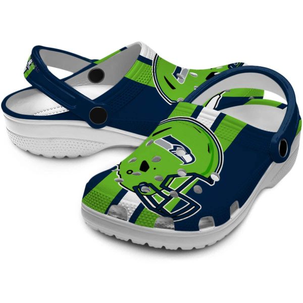 Seattle Seahawks Helmet Stripes Crocs Latest Model