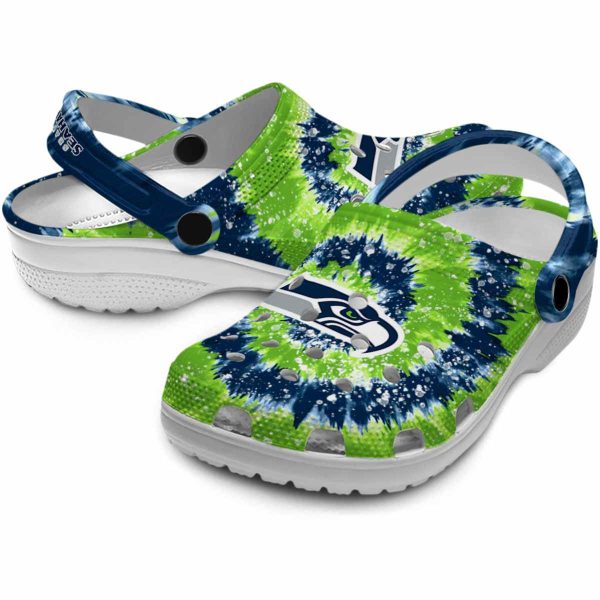 Seattle Seahawks Radiant Burst Effect Crocs Latest Model