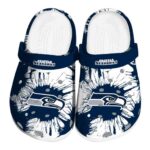 Seattle Seahawks Splatter Graphics Crocs Best selling