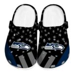 Seattle Seahawks Stellar Stripes Theme Crocs Best selling