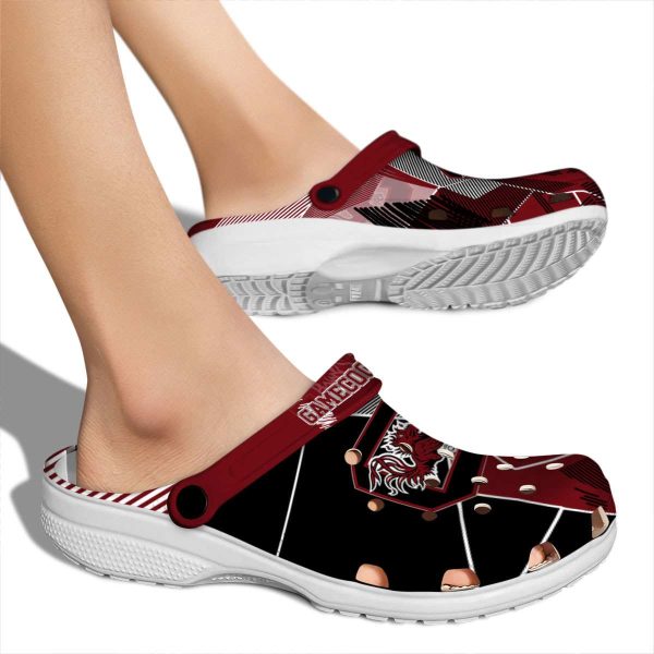 South Carolina Gamecocks Geometric Background Crocs High quality