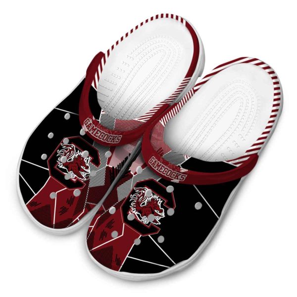 South Carolina Gamecocks Geometric Background Crocs Trendy