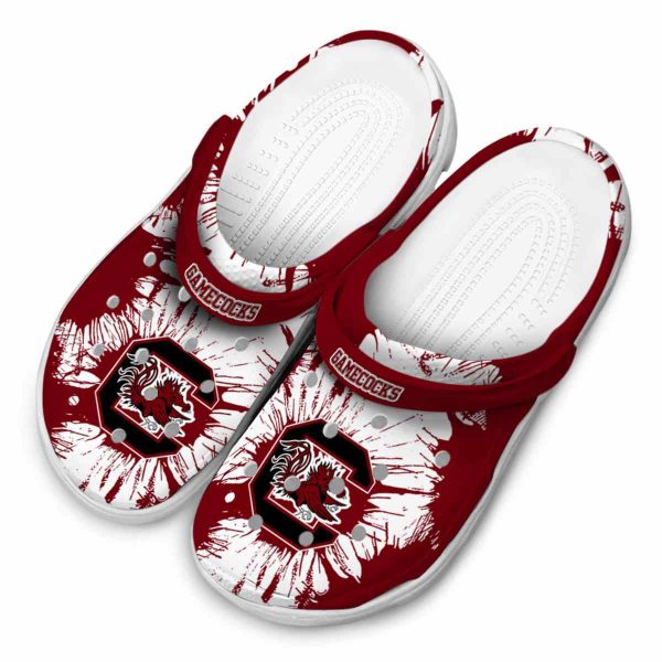 South Carolina Gamecocks Splatter Graphics Crocs Trendy