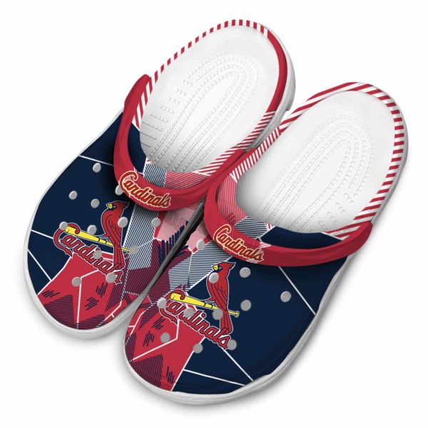 St Louis Cardinals Geometric Background Crocs Trendy