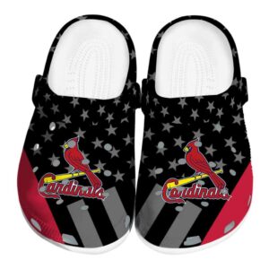 St Louis Cardinals Stellar Stripes Theme Crocs Best selling