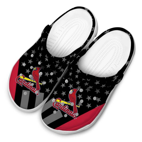 St Louis Cardinals Stellar Stripes Theme Crocs Trendy