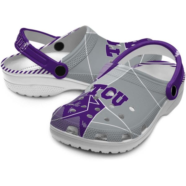 TCU Horned Frogs Geometric Background Crocs Latest Model