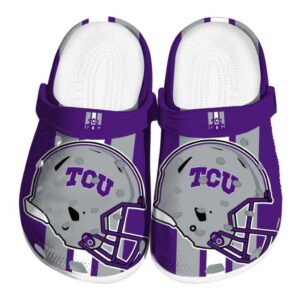 TCU Horned Frogs Helmet Stripes Crocs Best selling