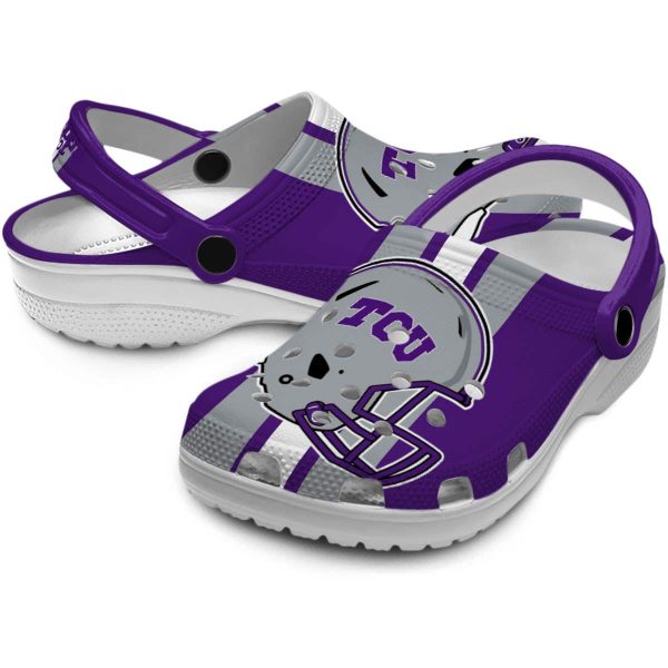 TCU Horned Frogs Helmet Stripes Crocs Latest Model