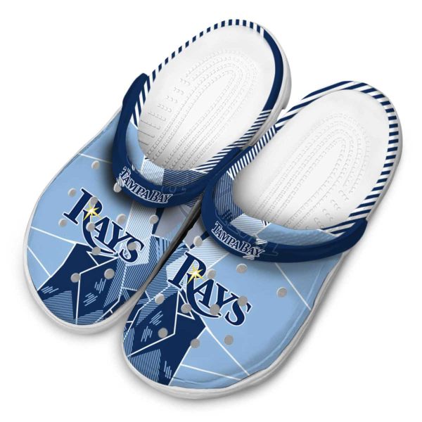 Tampa Bay Rays Geometric Background Crocs Trendy