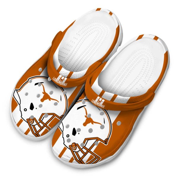 Texas Longhorns Helmet Stripes Crocs Trendy