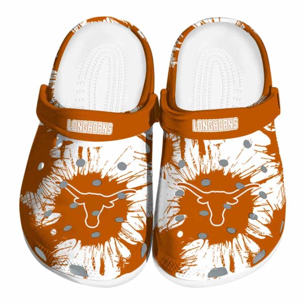 Texas Longhorns Splatter Graphics Crocs Best selling
