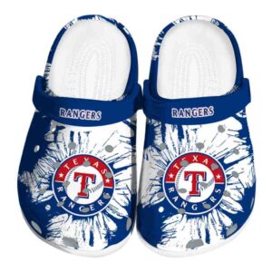 Texas Rangers Splatter Graphics Crocs Best selling