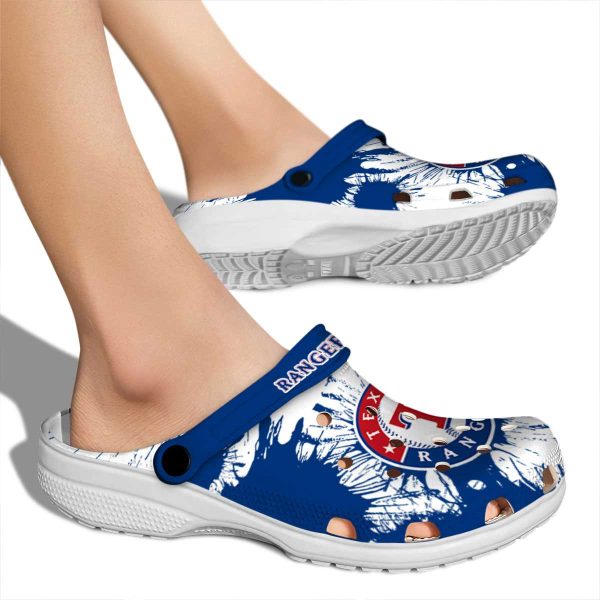 Texas Rangers Splatter Graphics Crocs High quality
