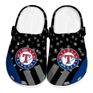 Texas Rangers Stellar Stripes Theme Crocs Best selling