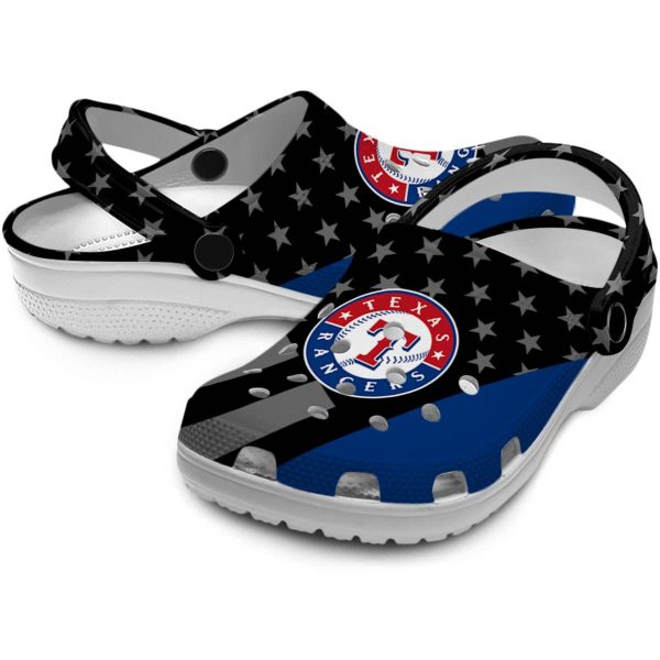 Texas Rangers Stellar Stripes Theme Crocs Latest Model