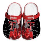 Texas Tech Red Raiders Geometric Background Crocs Best selling