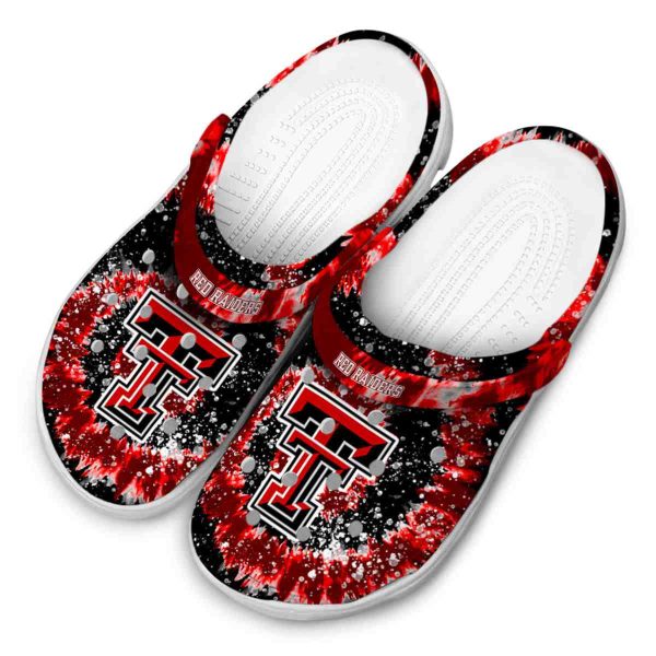Texas Tech Red Raiders Radiant Burst Effect Crocs Trendy