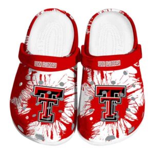 Texas Tech Red Raiders Splatter Graphics Crocs Best selling