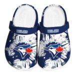 Toronto Blue Jays Splatter Graphics Crocs Best selling