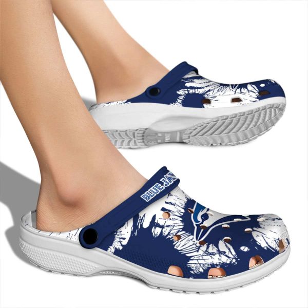 Toronto Blue Jays Splatter Graphics Crocs High quality
